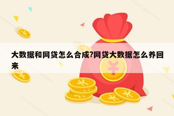 大数据和网贷怎么合成?网贷大数据怎么养回来