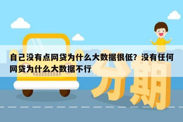 自己没有点网贷为什么大数据很低？没有任何网贷为什么大数据不行
