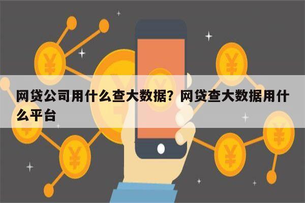 网贷公司用什么查大数据?网贷查大数据用什么平台