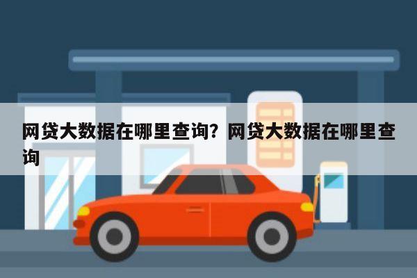 网贷大数据在哪里查询？网贷大数据在哪里查询