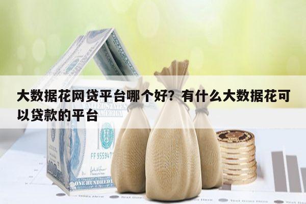 大数据花网贷平台哪个好?有什么大数据花可以贷款的平台