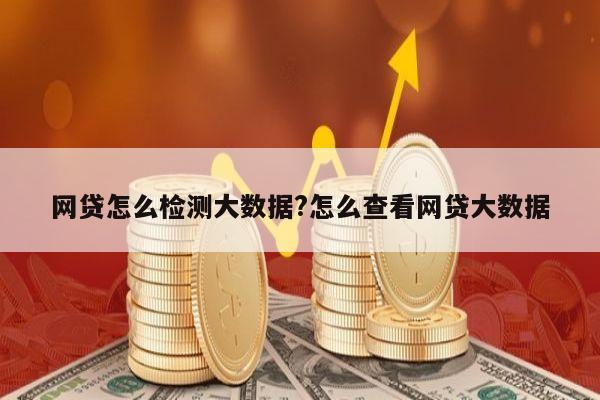 网贷怎么检测大数据?怎么查看网贷大数据