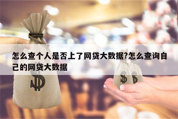 怎么查个人是否上了网贷大数据?怎么查询自己的网贷大数据