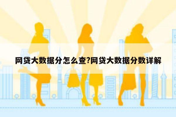 网贷大数据分怎么查?网贷大数据分数详解