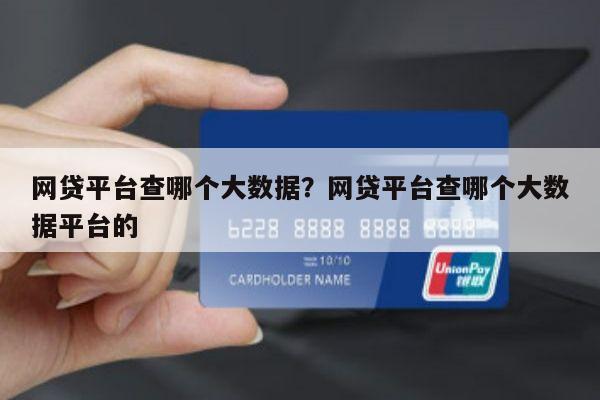 网贷平台查哪个大数据?网贷平台查哪个大数据平台的