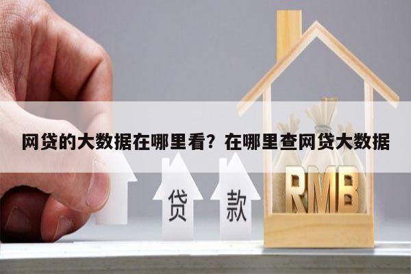 网贷的大数据在哪里看?在哪里查网贷大数据