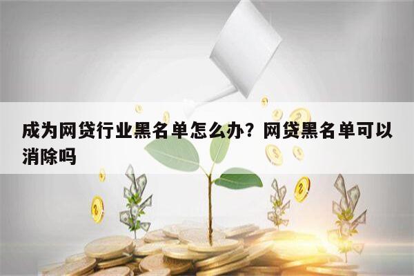 成为网贷行业黑名单怎么办?网贷黑名单可以消除吗