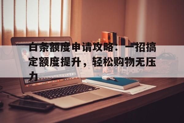 白条额度申请攻略:一招搞定额度提升,轻松购物无压力